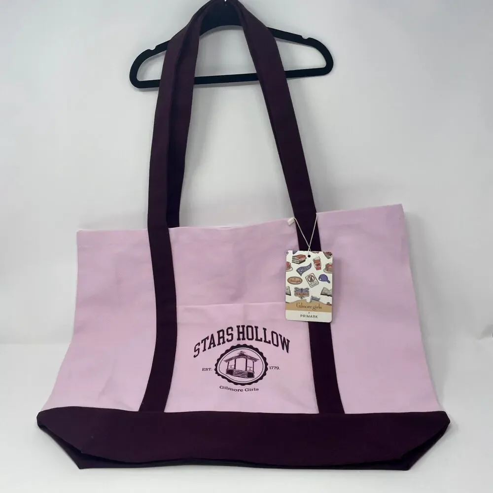 Gilmore Girls X Primark Pink Stars Hollow Tote Bag Reusable 100% Cotton